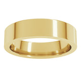 14K Yellow Gold 5 mm Comfort-Fit Flat Band Size 6