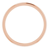14K Rose Gold 1.5 mm Half Round Band Size 6