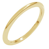 18K Yellow Gold 1.5 mm Comfort-Fit Half Round Band Size 7