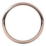 14K Rose Gold 1 mm Half Round Band Size 6