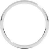 14K White Gold 1.5 mm Lightweight Comfort-Fit Half Round Band Size 5