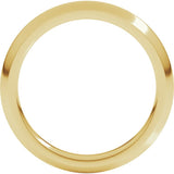10K Yellow Gold 3 mm Comfort-Fit Half Round Band Size 7.5