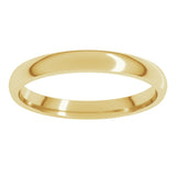 10K Yellow Gold 2.5 mm Lightweight Comfort-Fit Half Round Band Size 7