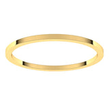 14K Yellow Gold 1 mm Flat Band Size 11