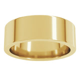10K Yellow Gold 7 mm Comfort-Fit Flat Band Size 4