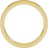 14K Yellow Gold 3 mm Comfort-Fit Flat Band Size 4