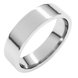14K White Gold 5 mm Lightweight Comfort-Fit Flat Band Size 7