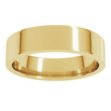 14K Yellow Gold 5 mm Lightweight Comfort-Fit Flat Band Size 7