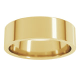 10K Yellow Gold 6 mm Lightweight Comfort-Fit Flat Band Size 7.5