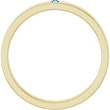 14K Yellow Gold Natural Aquamarine Family Stackable Ring