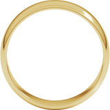 10K Yellow Gold 6 mm Lightweight Half Round Band Size 4