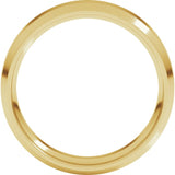 10K Yellow Gold 5 mm Beveled-Edge Comfort-Fit Flat Band Size 8