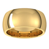 14K Yellow Gold 9 mm Comfort-Fit Half Round Band Size 6