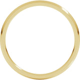 10K Yellow Gold 1.5 mm Lightweight Comfort-Fit Half Round Band Size 10.5