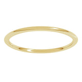 10K Yellow Gold 1 mm Lightweight Comfort-Fit Half Round Band Size 5