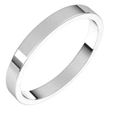 14K White Gold 2.5 mm Flat Band Size 4.5