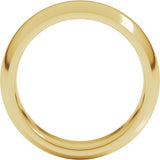 10K Yellow Gold 7 mm Comfort-Fit Half Round Band Size 8.5