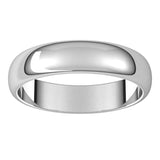 14K White Gold 4.5 mm Half Round Band Size 8