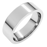 14K White Gold 6 mm Comfort-Fit Flat Band Size 5.5