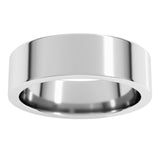 14K White Gold 6 mm Comfort-Fit Flat Band Size 11