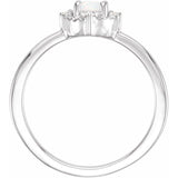 Sterling Silver Lab-Grown White Opal & .04 CTW Natural Diamond Halo-Style Ring