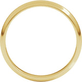 14K Yellow Gold 3 mm Half Round Band Size 16