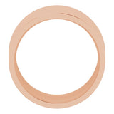 18K Rose Gold 12 mm Lightweight Comfort-Fit Flat Band Size [cv