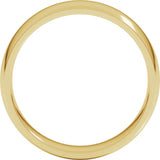 14K Yellow Gold 5.5 mm Lightweight Comfort-Fit Half Round Band Size 8.5