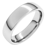 14K White Gold 5 mm Comfort-Fit European-Style Band Size 10