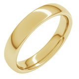 14K Yellow Gold 4 mm Comfort-Fit European-Style Band Size 11.5