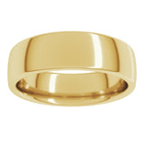 14K Yellow Gold 6 mm Comfort-Fit European-Style Band Size 11.5