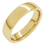 14K Yellow Gold 5 mm Comfort-Fit European-Style Band Size 6.5