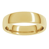 14K Yellow Gold 5 mm Comfort-Fit European-Style Band Size 6.5