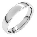 14K White Gold 4 mm Comfort-Fit European-Style Band Size 6
