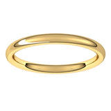 14K Yellow Gold 2 mm Comfort-Fit European-Style Band Size 7.5