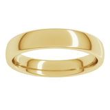 14K Yellow Gold 4 mm Comfort-Fit European-Style Band Size 7.5
