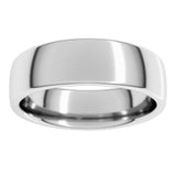 14K White Gold 6 mm Comfort-Fit European-Style Band Size 7.5