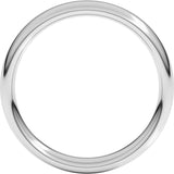 Platinum 4 mm Comfort-Fit European-Style Band Size 8
