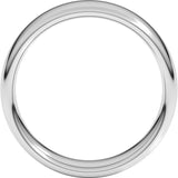 14K White Gold 6 mm Comfort-Fit European-Style Band Size 9