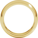 14K Yellow Gold 8 mm Comfort-Fit Half Round Band Size 9