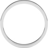 14K White Gold 3 mm Flat Band Size 8