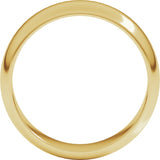 14K Yellow Gold 6 mm Half Round Band Size 8