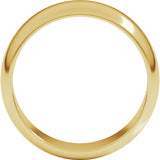 14K Yellow Gold 7 mm Half Round Band Size 9