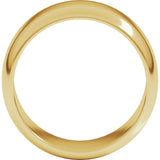 10K Yellow Gold 10 mm Half Round Band Size 8