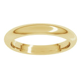 18K Yellow Gold 3 mm Comfort-Fit Half Round Band Size 7
