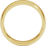 14K Yellow Gold 8 mm Lightweight Comfort-Fit Half Round Band Size 8.5