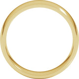 18K Yellow Gold 6.5 mm Lightweight Comfort-Fit Half Round Band Size 10