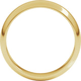 10K Yellow Gold 5 mm Half Round Band Size 9.5