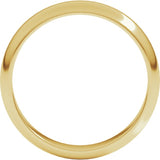 14K Yellow Gold 4 mm Half Round Band Size 10.5