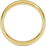 14K Yellow Gold 7 mm Lightweight Comfort-Fit Half Round Band Size 13